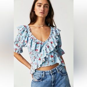 Free People Floral Top